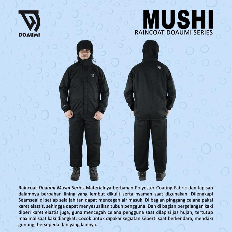 Raincoat Jas Hujan Doaumi Mushi Pria Wanita Dewasa Jas Hujan Motor Setelan Jaket Anti Rembes 5