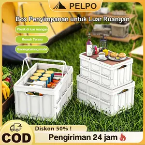 Kotak Penyimpanan Lipat Besar untuk Kemah Luar Ruangan, Kamping Mobil, Bagasi Mobil dan Dalam Rumah