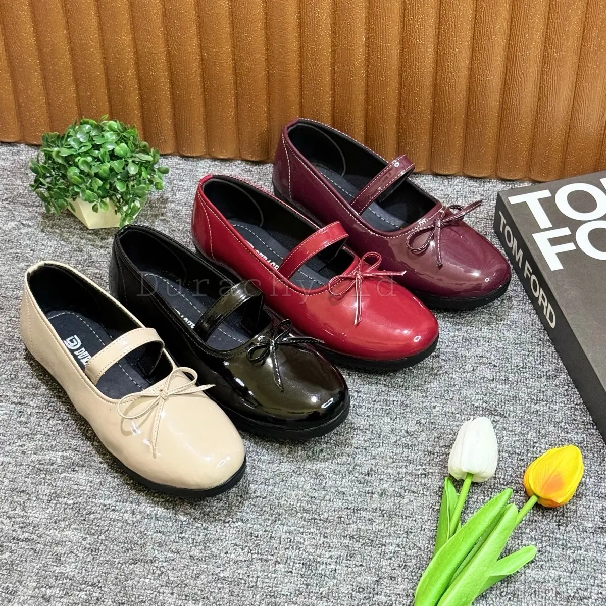 ￼DURACHY - Olivia Flat Shoes Wanita Sepatu Balet Women Shoes Karet Kerja