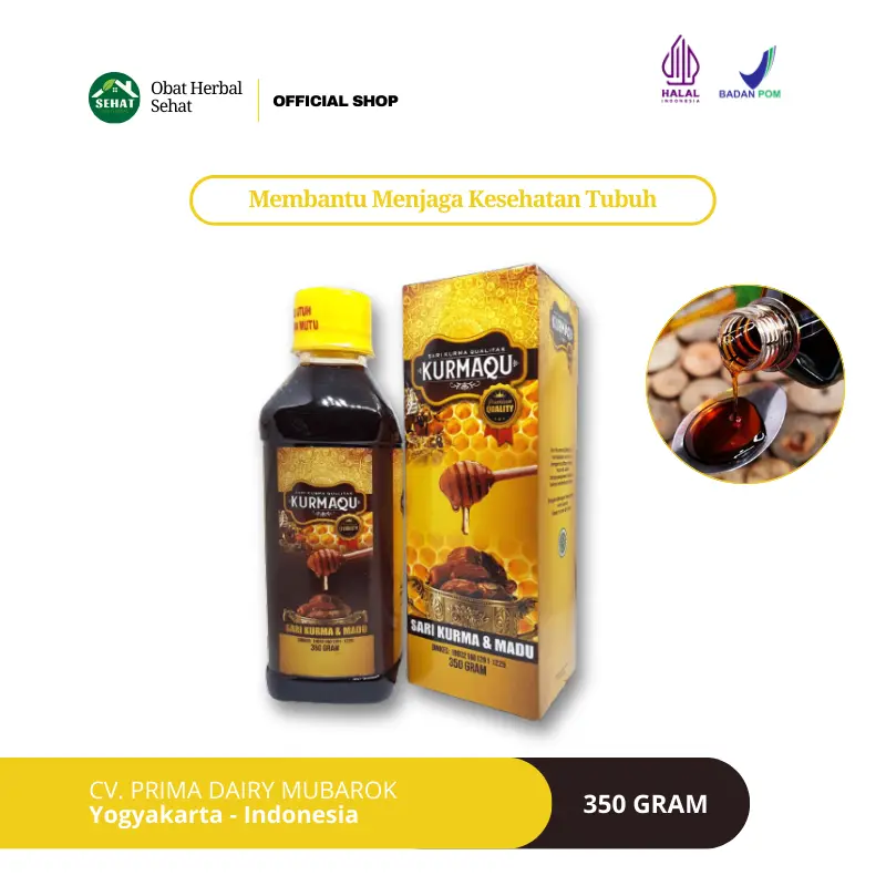 Kurmaqu Sari Kurma dan Madu Herbal TBC Batuk Berdahak Berlendir Kering Paru-Paru Menahun Dewasa Ibu dan Anak