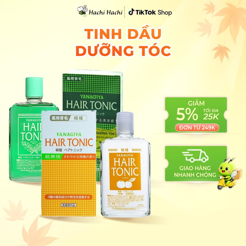 Tinh dầu Bưởi/ Bạc Hà dưỡng tóc Yanagiya Hair Tonic 240ml - Hachi Hachi Japan Shop