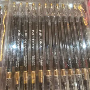 Pensil Alis Implora Hitam, Coklat, dan Drak Brown (1 PCS) - Waterproof - Eyebrow