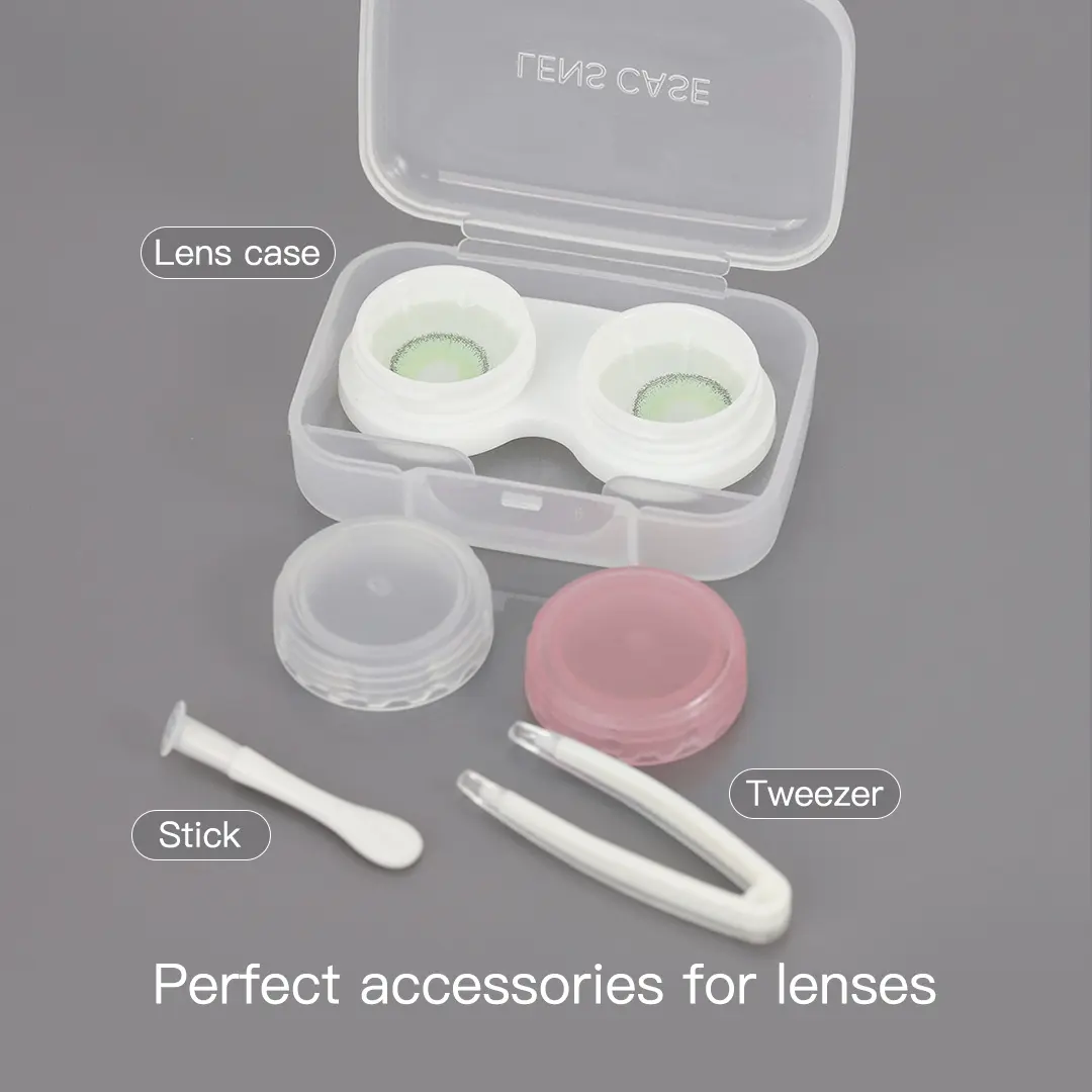 Set Kotak Lensa Kontak Pink (Pinset + Aplikator + Tempat Lensa Ganda) yang Praktis dan Stylish Cocok untuk Perjalanan dan Keseharianmu