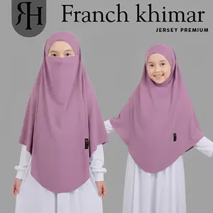 Hijab French Khimar Anak Jersey Premium I Hijab Cadar Anak