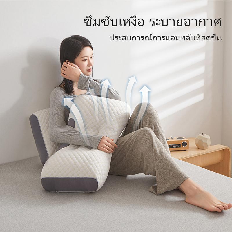 หมอนรองคอสำหรับนอนหลับลึก หมอนเพื่อสุขภาพ ช่วยปรับปรุงความสะดวกสบายในการนอนหลับ นุ่มและนุ่มฟู ไม่ยุบตัวหลังการนอนหลับเป็นเวลานาน