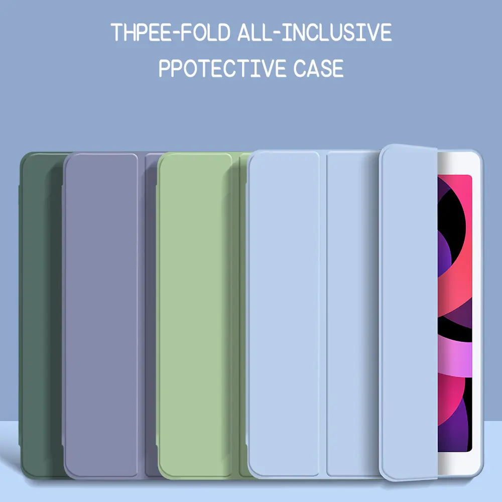 Tablet Case For ipad Gen 9th 8th 5th 6th 7th 10.2 Air 4 5 1 2 Pro 11 2018 inch with Pencil Holder Soft CoverTablet Accessories Casing Computer Magnetic Protection Silicone