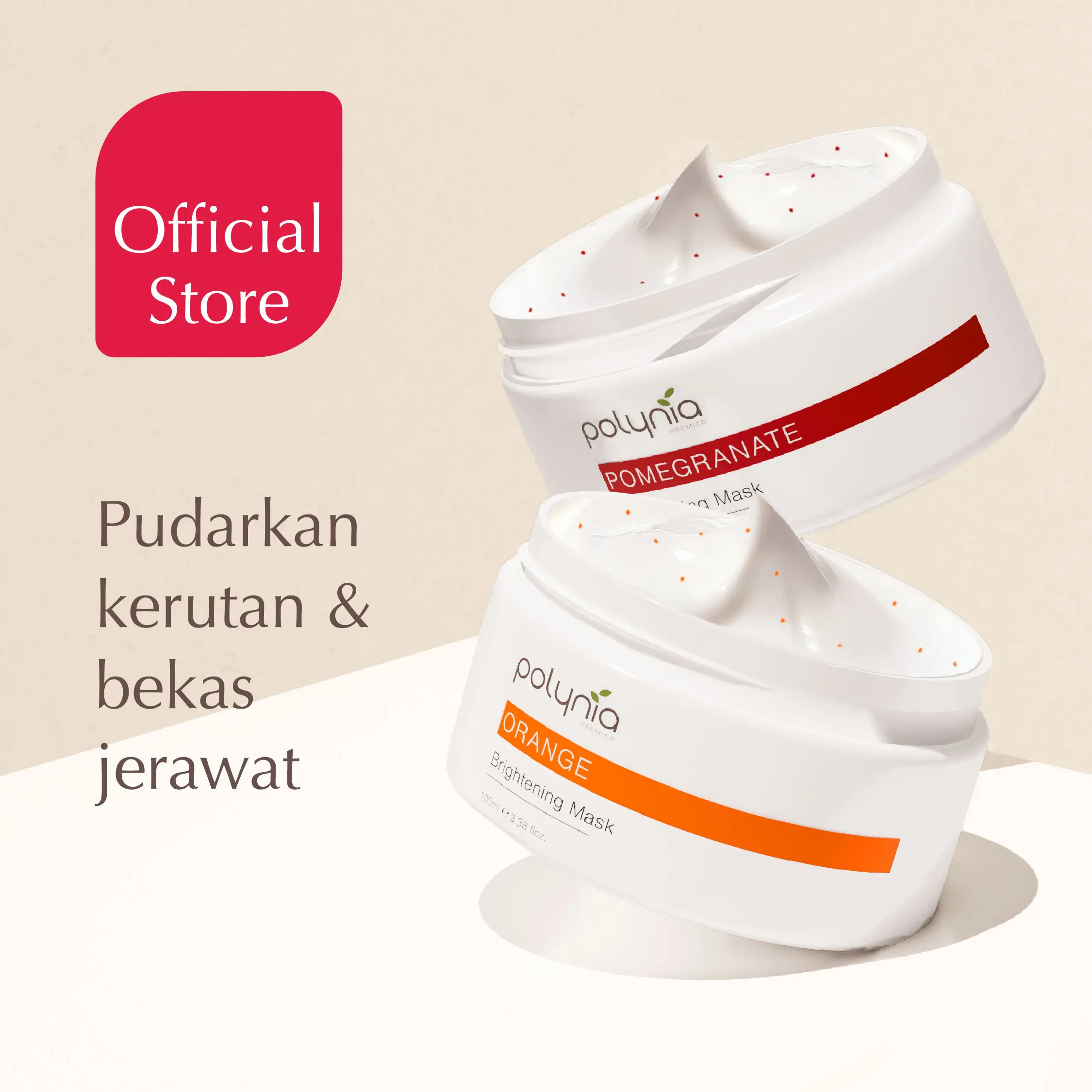 [HADIAH GRATIS] POLYNIA | Orange Brightening + Pomegranate Revitalizing | Samarkan Kerutan & Flek Hitam | Pudarkan Bekas Jerawat | Mencerahkan