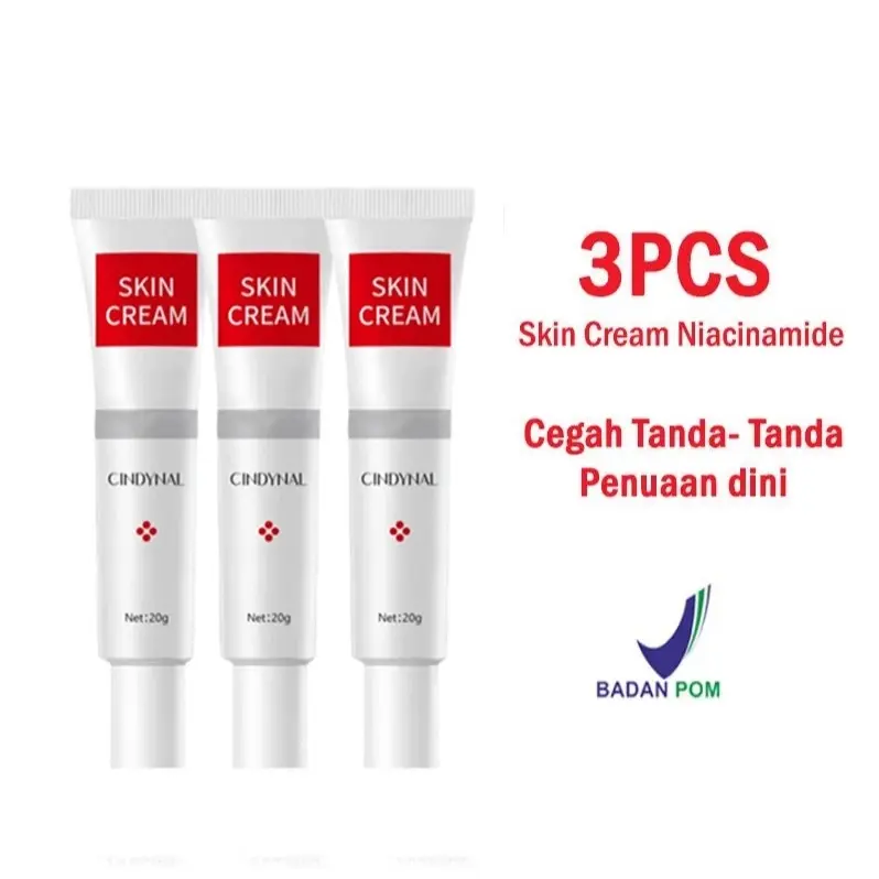 BPOM Paket 3 Pcs Cindynal Skin Cream Whitening Freckle Cream Remove Dark Spots AntiFreckle Niacinamide Pelembab Flek Wajah Bintik Hitam 1