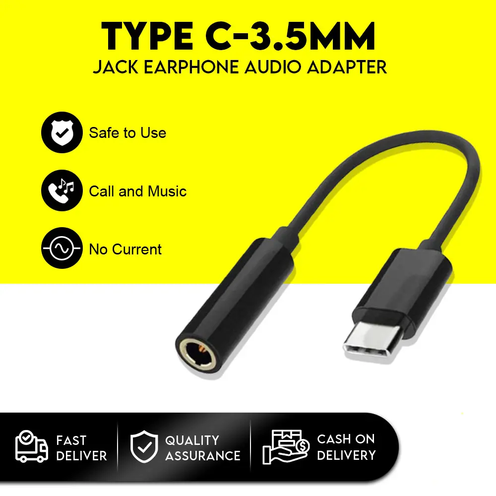 Digital Type C To 3.5mm Jack Earphones Audio Cable Adapter