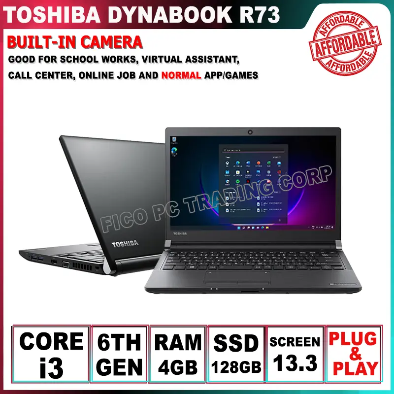 Pre-owned] Toshiba Dynabook R73 13.3 inches core i3 6th GEN 4GB