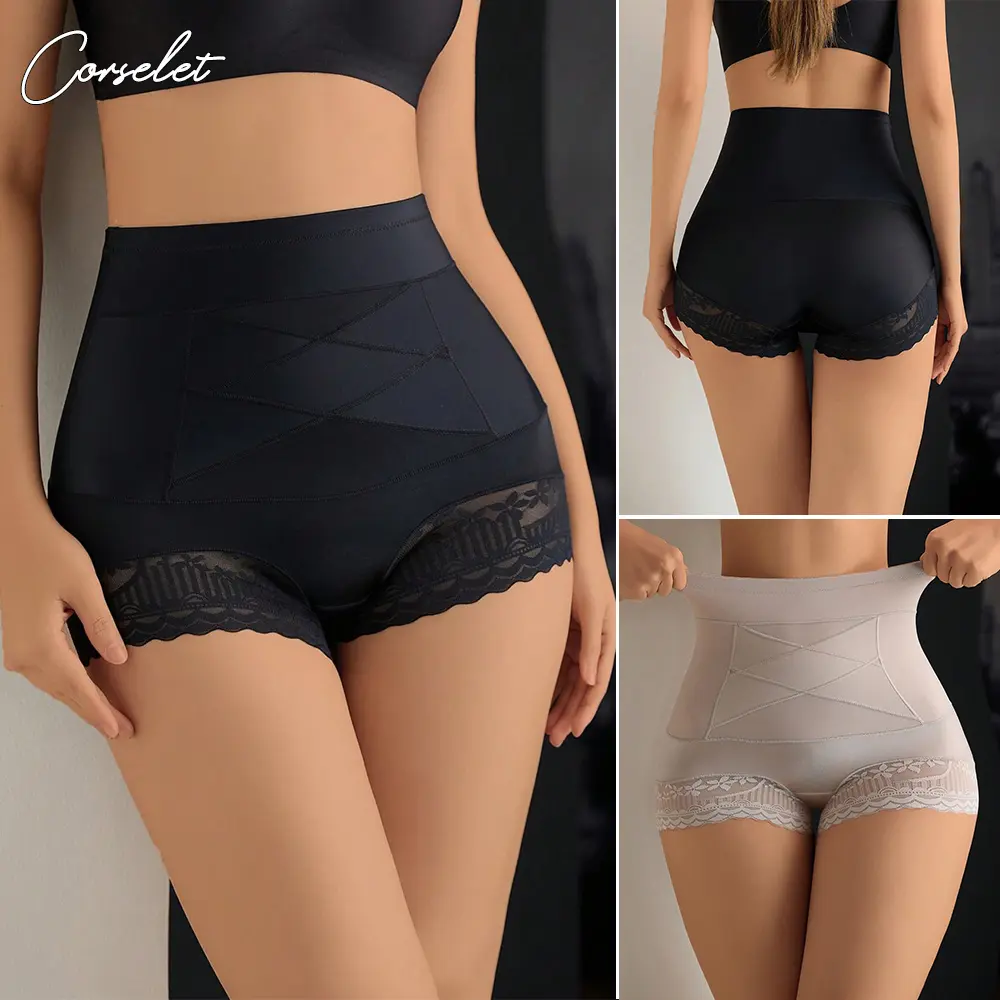 CORSELET Plus Size High Waist Trainer Girdle Panty Breathable Tummy Control Panty High Compression Gerdel Body Shaper For Tummy Highwaist Shapewear For Women Abdomen Pants Underwear Shape Wear