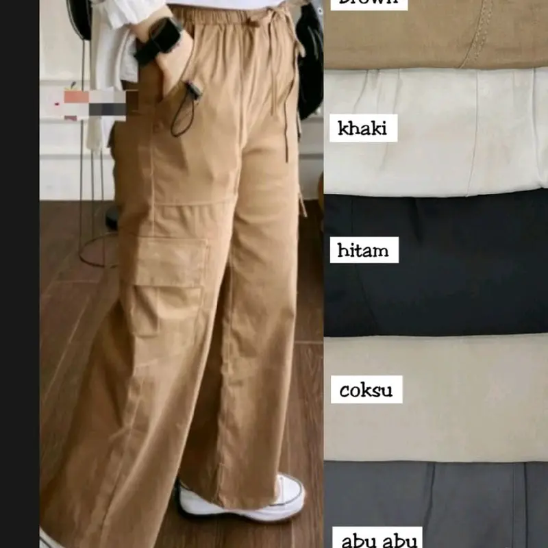 CELANA CARGO WANITA BAHAN TWILL STREACH FIT TO XL / CELANA PANJANG WANITA KEKINIAN CANTIK BANGET Katun 6