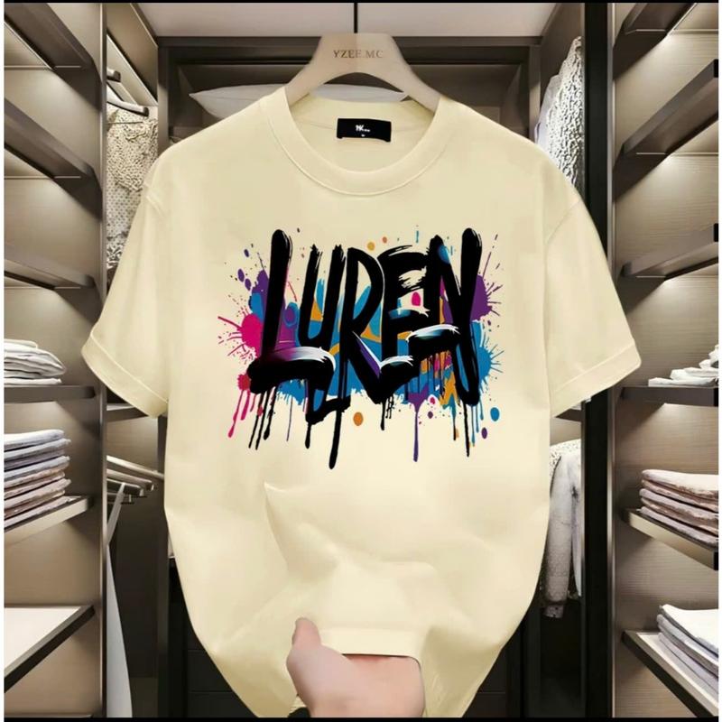 Áo thun Unisex Nam Nữ in chữ LUREN, chất cotton 100% - BOONE - BNE00074