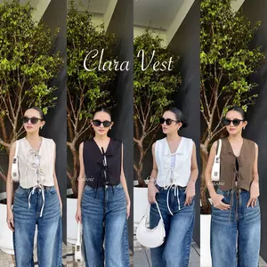 CASSIE — Clara Vest || Vest Crop Wanita || Atasan Rompi Wanita