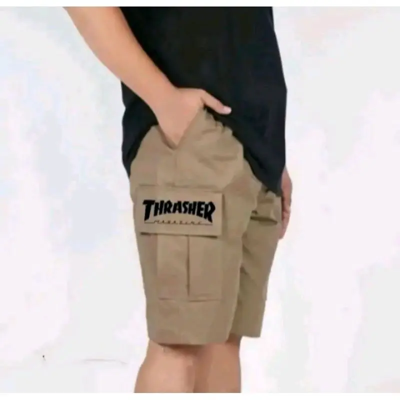 Promo 100 Ribu Dapat 4 Celana Pendek Cargo Casual Pria Shorts Bordir Kantong Tebal Nyaman 5