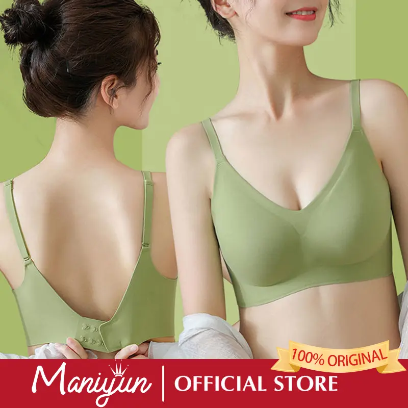 Maniyun 100% Original Thai Latex Push Up Bra Japan Oxygen Bra Women Adjustable Non-wired Bra Lingerie