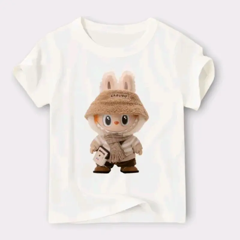 baju distro anak laki laki/perempuan  labubu size 1-8 tahun bahan katun kombet 30s Kaos Anak Viral Fashion 1
