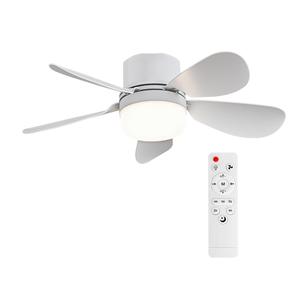 LEDシーリングファンライト、3段階風量＆調光調色対応、リモコン・タイマー付き、寝室・リビング・キッチン向け