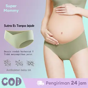 Celana dalam hamil 95% katun celana dalam pinggang rendah 100% katun bagian bawah selangkangan antibakteri bernapas 808