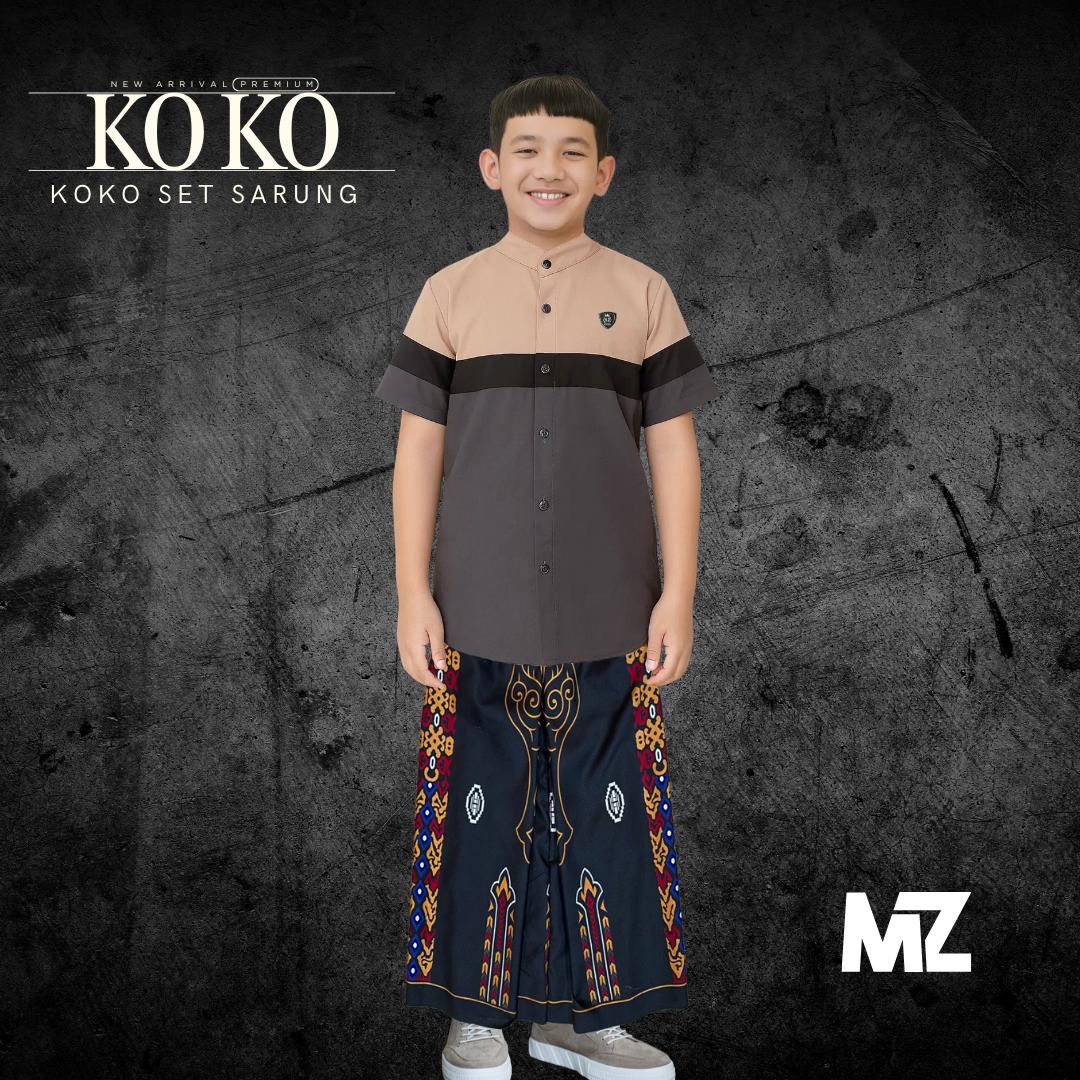 MZ SET Sarung Instans Koko Anak Laki-Laki Umur 1-8th Lengan Pendek Bahan Soft Kualitas Premium MZ SET Sarung Instans Koko Anak Laki-Laki Umur 1-8th Lengan Pendek Bahan Soft Kualitas Premium