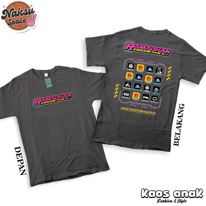 KAOS ANAK RAMADHAN KAREEM 1446 HIJRIAH TERBARU 2025 BAJU LEBARAN ICON GARENA DI BULAN PUASA BAJU FF 3