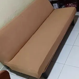 [Tanpa pegangan] Sarung sofa tempat tidur berwarna solid dengan dasar elastis dan lipatan penuh, sarung pelindung sofa yang dapat dilipat sepenuhnya. Cocok untuk sofa berkapasitas 1-4 orang.