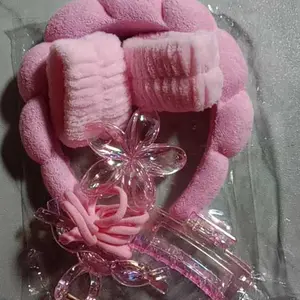 Calla Paket Lengkap Headband Cuci Muka Korea 16Pcs/8Pcs/ Jumbo Fluffy Empuk Polos Head Band/Berbagai Macam Jepit Rambut/ikat rambut/Jepit Rambut Bunga Karet Kulit Flower