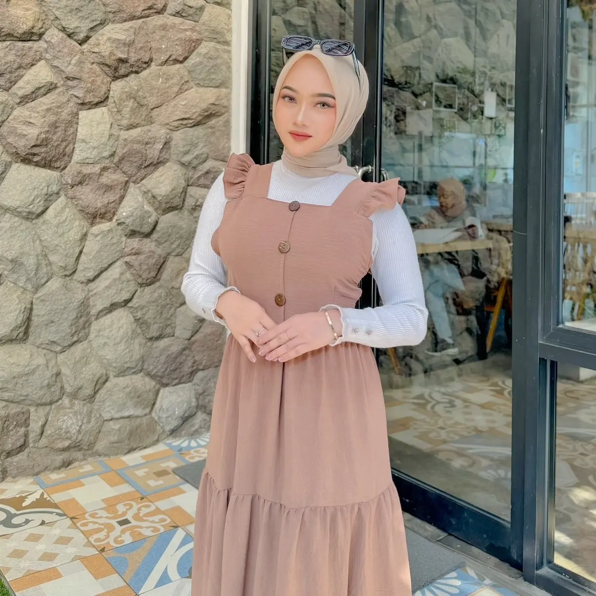 KIARA OVERALL WANITA BY HAURA Panjang Crinkle wanita remaja dewasa