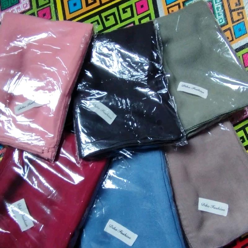 HIJAB SEGIEMPAT KERUDUNG ANTI LETOY WARNA PINK DUSTY DIKA FASHION POLYCOTTON 5