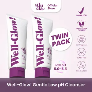 [BELI 2 LEBIH HEMAT] ALUCIA | Well-Glow! Gentle Low pH Cleanser Facial Face Wash Sabun Cuci Muka Untuk Melembabkan dan Mencerahkan Gentle Low pH 5.0 - 5.5 by Alucia Official