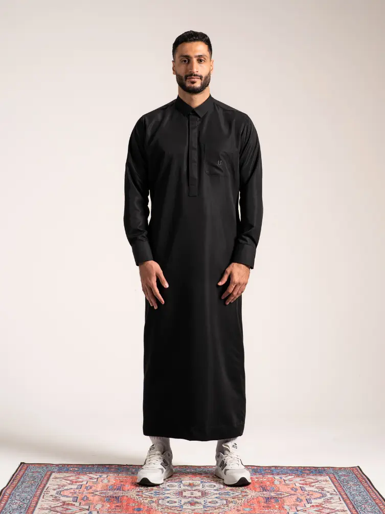 Local Project | Jubah Pria Dewasa Gamis Lengan Panjang | Qatari Black