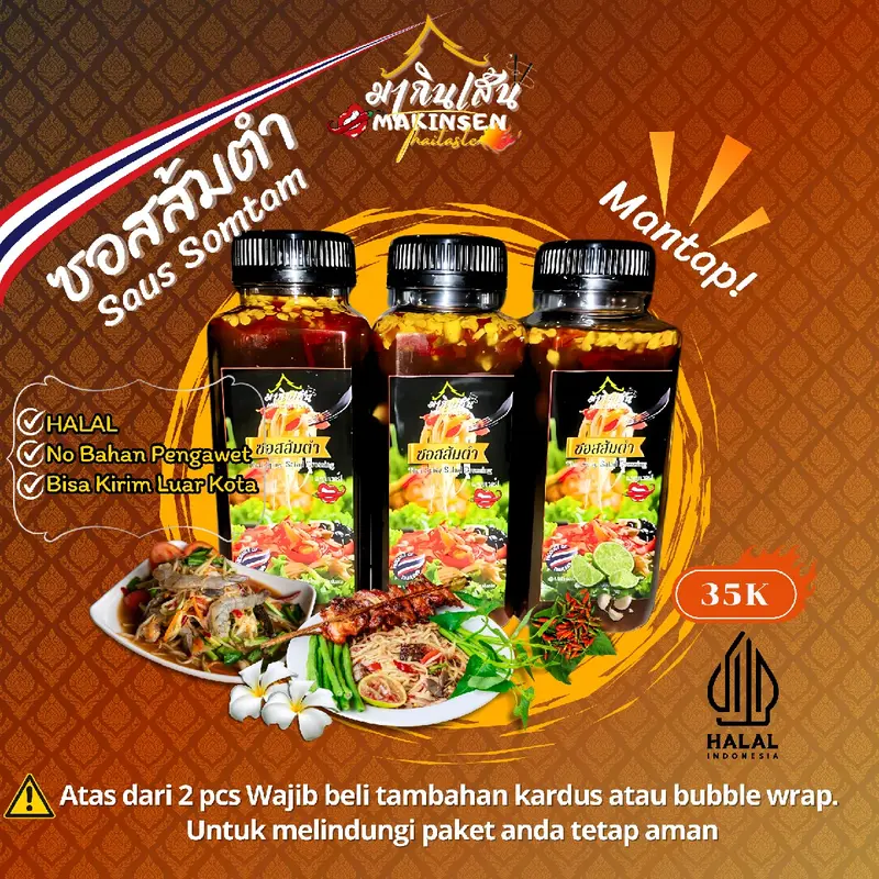 Saus Somtam HALAL salad thailand authentic Botol 0