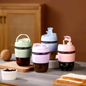 B ( B147 ) GELAS TUMBLER AESTHETIC GELAS MINUM KACA SIMPLE ELEGAN 400 ML Bottles Kitchenware Sedotan Water