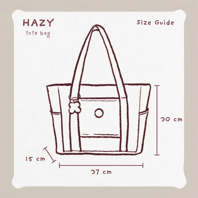 ITISYOURSS Hazy Tote Bag | Tas Bahu Besar | Sport Friendly | Tas Olahraga | Tas Ngantor | Tas Muat Banyak | Tas Laptop | Tote Bag Gemes 6