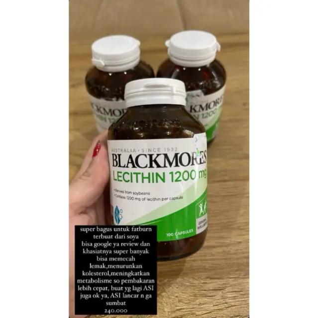BLACKMORES LECITHIN 1200MG 100CAP  AUSTRALIA EXP2026