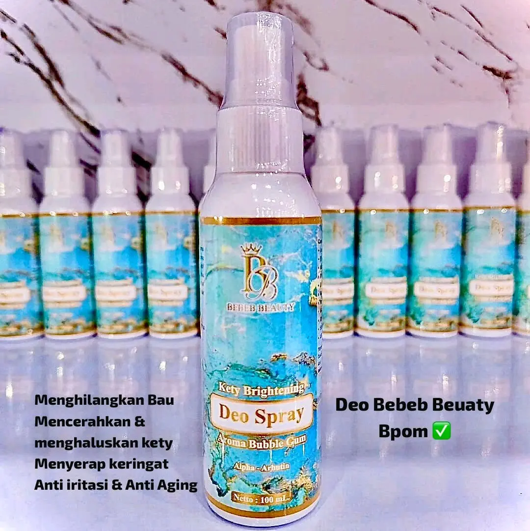 BEBEB BEAUTY DEODORANT SPRAY MENCERAHKAN KETY DAN ANTI BAU  AROMA BUBLE GUM 100ml
