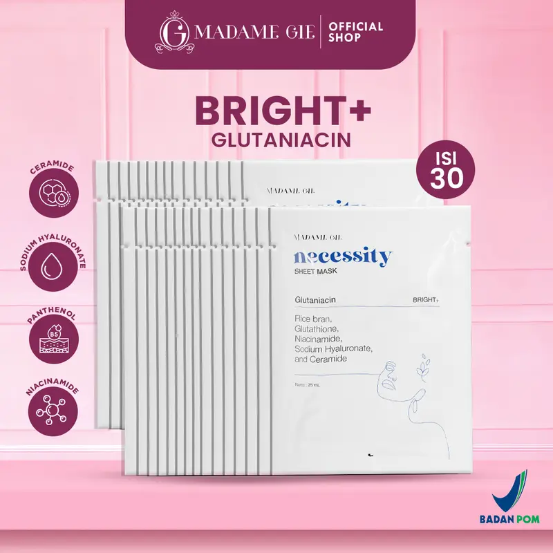 [FREE POUCH] [30 PCS] Madame Gie Necessity Sheet Mask - Masker Perawatan Wajah 3