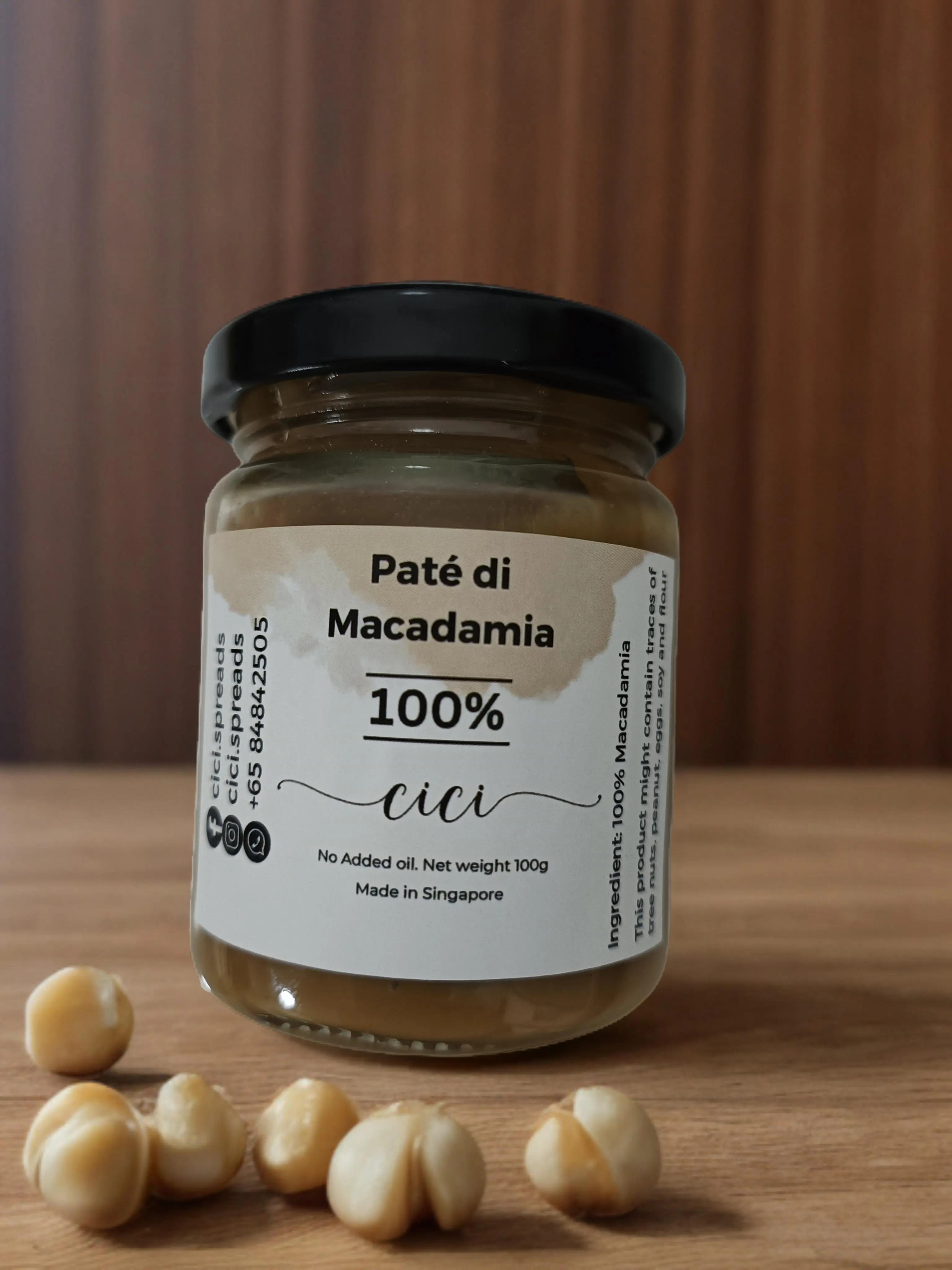 [Made in SG 🇸🇬] 100% Macadamia Nut paste (100g)