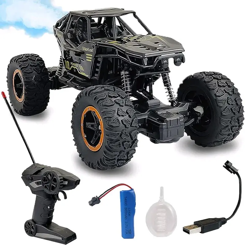 mainan mobil remote control besi rc offroad crawler waterproof bisa main air ada lampu dan asap 2
