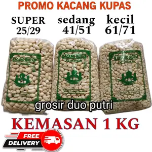1 kg kacang kupas tuban super kemasa 1000 gram biji ukurang SUPER/SEDANG/KECIL