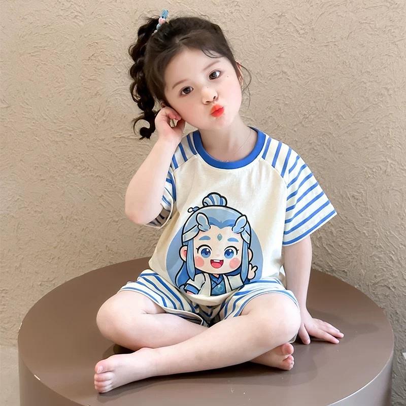 Product Introduction of Thời trang trẻ em, bộ quần áo hè cho bé 9-21kg mẫu Tam Thái Tử cute, dễ thương 35