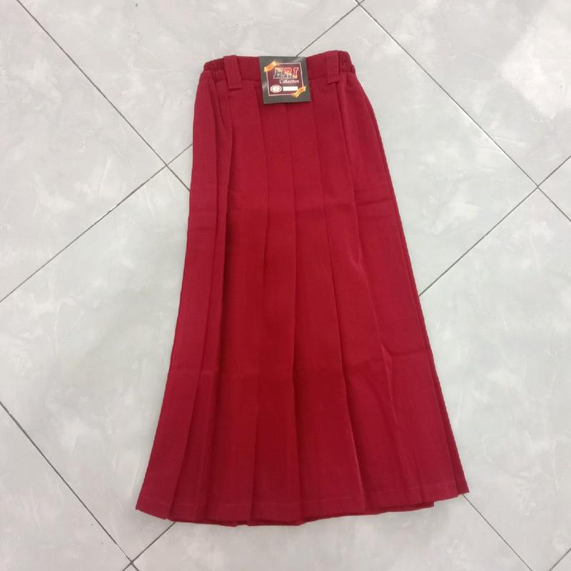 Rok merah SD Panjang Rempel Rok Sekolah SD Fashion 2