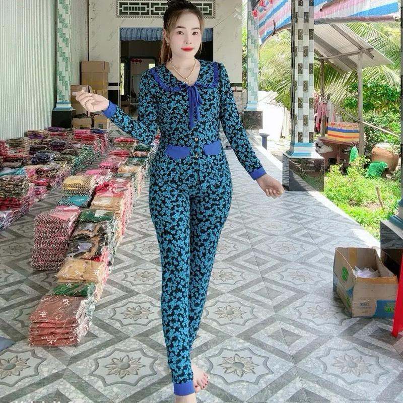 BỘ NHI ỐNG ÔM PIZAMA QUẦN DÀI ỐNG ÔM 1
