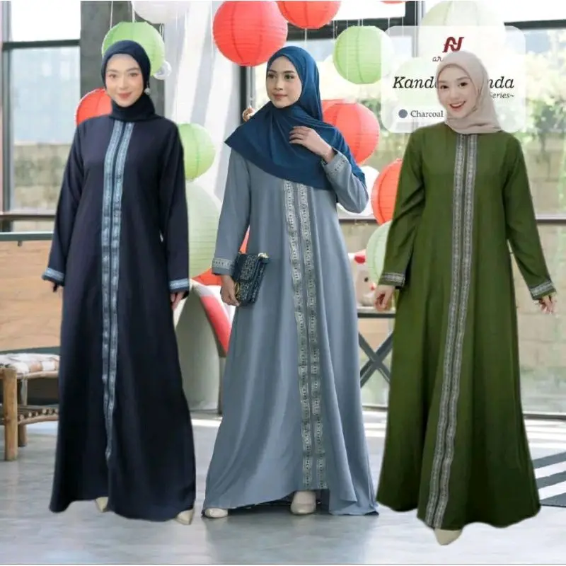 Gamis lebaran Abaya Dubai/Gamis Maxi Jumbo Abaya Renda FF Kekinian/Gamis mewah saudi abaya premium 2