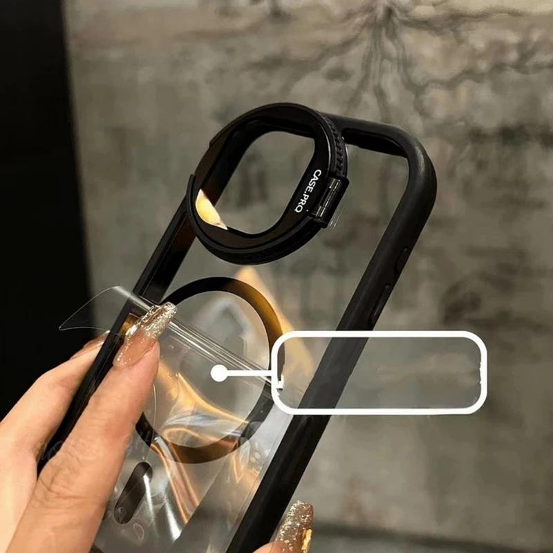 Product Introduction of DAJII With Camera Protection And Holder Magnetic Wireless Charging Clear Shockproof Case Compatible for iPhone 16 15 14 13 12 11 Pro Max Plus Phone Case Back Cover 5