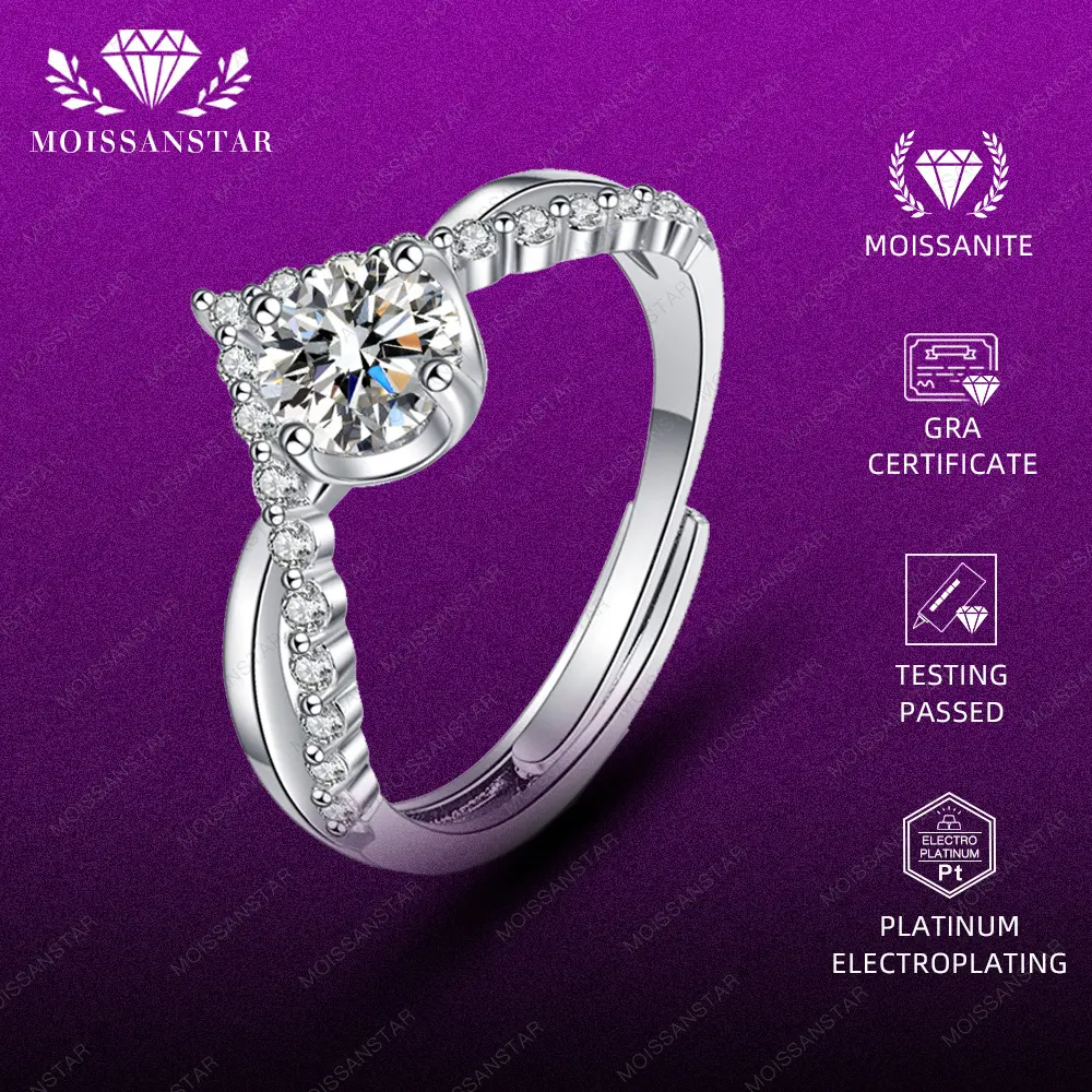 OS4-MR29 Moissanite Cincin Wanita Keren Dengan Sertifikat GRA Dan COD Garansi 1 Tahun Desain Mewah Elegan Simpel Asli For Gift bday birthday Set Hadiah Pasangan Cewe Wanita Perempuan Cowo Pria Laki laki Cincin Couple Free Box MR29