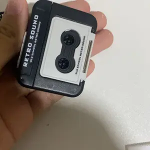 Gantungan Kunci Perekam Rekaman Suara Retro Mini Voice Recorder Keychain Mainan Anak Musik