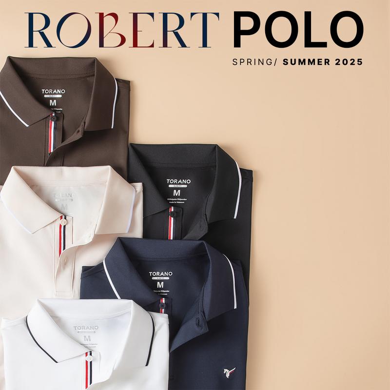 NEW TORANO Áo Polo Nam TP048 ROBERT POLO Phối Thân Chống Nhăn Co Giãn Vải Thế Hệ Mới ARCTIC COOL Series Slim Fit Made in Vietnam