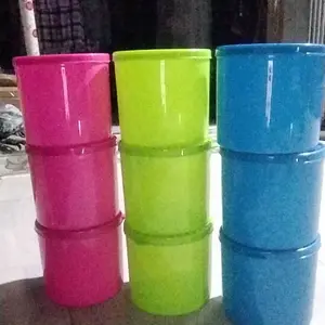 Toples 1 Liter Murah Meriah Dapat 3 Biji Warna Stabilo Cerah BPA Free Food Grade PP5 Penyimpanan