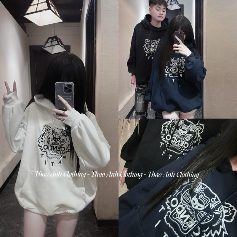 Hàng Mới Về Áo Hoodie thêu hình nổi chất nỉ lót bông chất mịn không xù vải nam nữ mặc được